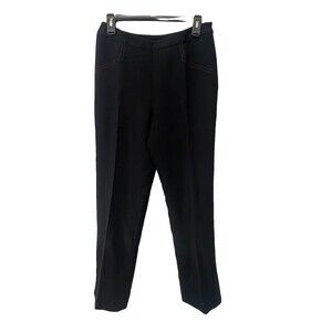 VALENTINO Boutique Women's Tailored Black Wool blend Pants Trousers Size 10